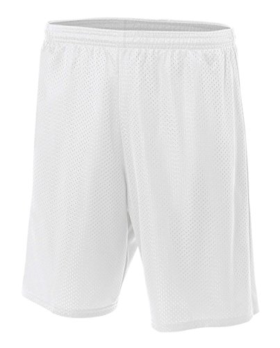 Short de sport 9" A4 respirant en maille filet doublée tricot pour homme actif