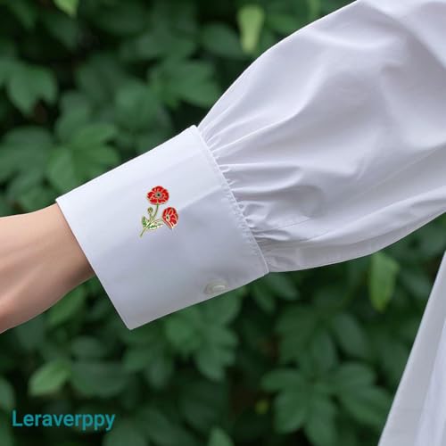Image of Enamel Pin,Red Poppy Lapel Pin,Dress Collar Shirt Canvas Bag DIY Accessory,Pin for Birthday Wedding Anniversary Memorial Funeral Charity Party,Flower Brooch,Gift For Someone You Respect