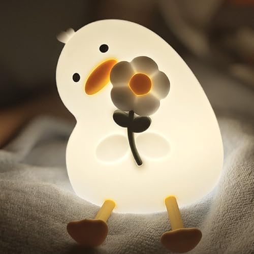 Lámpara de Mesa de Noche LED de Pato de Silicona con Control Táctil miniatura 1