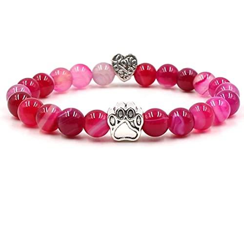 Bracelet en perles naturelles 8mm le cadeau idéal pour les passionnés d'animaux de compagnie
