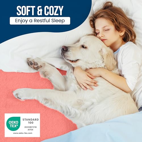 Utopia Bedding Waterproof Mattress Protector Queen Size, Premium Terry Mattress Cover 200 GSM, Breathable, Fitted Style with Stretchable Pockets (Coral)