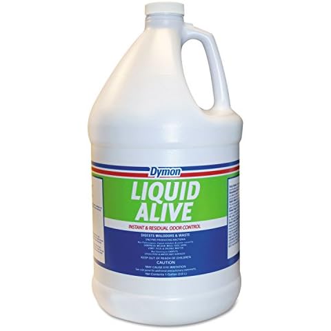 Dymon, ITW33601, Liquid Alive Odor Digester, 4 / Carton, White,Green Cover
