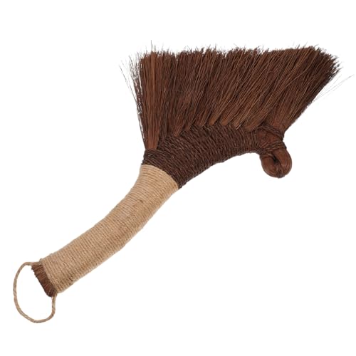 Unomor Small Grass Broom Dust Mop for Desk Vietnamese Straw Broom Dust Removal Brush for Home Office
