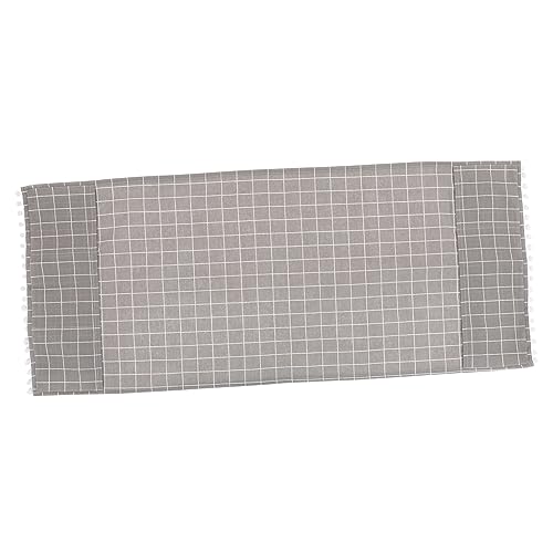 SHINEOFI Funda Protectora para Lavadora y Frigorífico de Algodón y Lino Antipolvo con Bolsillo Lateral Diseño Gris Cuadros Resistente y Reutilizable