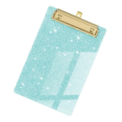 Glitter Clipboard Mini Acrylic Portable Note Clipboard | Receipt Clip Boards for Nurses Teachers Students Professionals Home Off