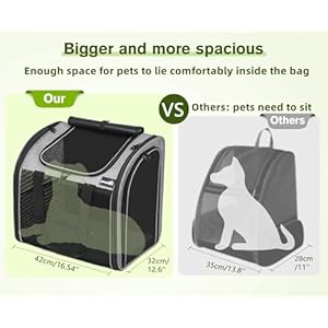   Pecute-Cat-Backpack-with-Widened-Interior-Space-Upgraded-Dog-Backpack-Carrier-with-various-ways-to-carry-Pet-Backpack-with-Breathable-Mesh-Pet-Travel-Carrier-with-Soft-Padded-Reinforced-Support