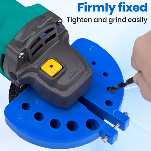 VARMDUKKE 2pcs Grinder Drill Bit Sharpener, Drill Bit Grinding Attachment for All Bits, Multi-specification Blade Drill Bit Grinder, Portable Power Drill Bit Sharpeners Tool for Daily, Work - Blue - Thumbnail 7