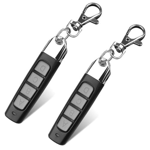 Image of ROBOWAY ABCD Rf Remote Control Switch 4 Channel 433MHZ Wireless Transmitter Garage Gate Electric Door Copy Controller Anti-theft Lock Key (RW-RF013, 2 Remote)