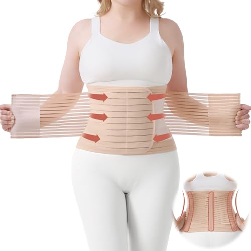 Trendyline Cinturón de recuperación posparto para mamás: cinturón de recuperación de sección C con compresión firme para apoyo después del parto y alivio de la hinchazón, faja abdominal transpirable