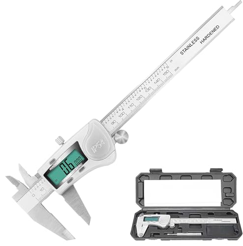 Digital Caliper, IP54 Waterproof 0-6 Inch Stainless Steel Measuring Tool