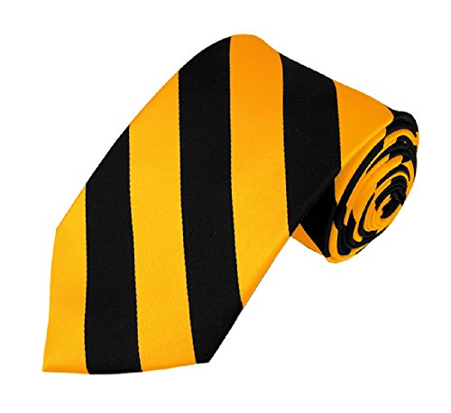 Image of NYFASHION101 Men's Classic Striped Necktie - Premium Woven Two-Tone Tie for Weddings, Graduation, Business & School Colors