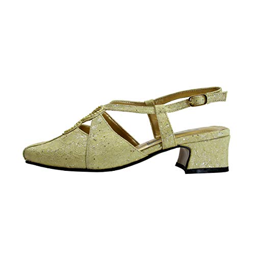 Floral INES Women's Wide Width Criss-Cross Dress Pumps3