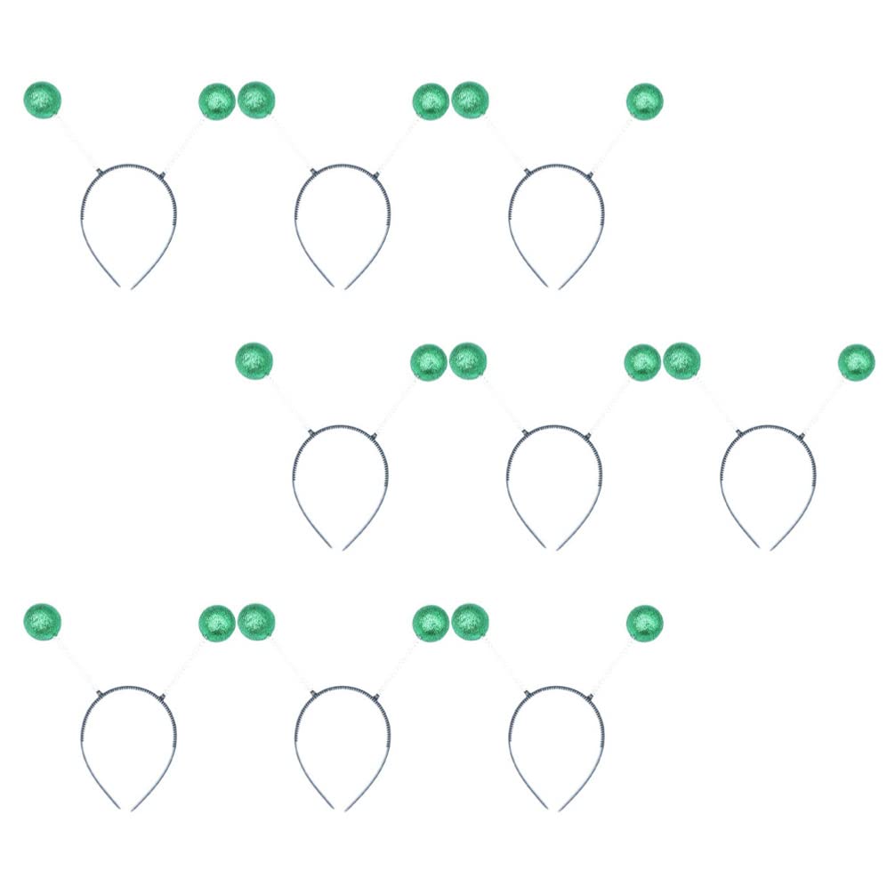 LALAFINAAlien Headband, Glitter Head Bopper Headpieces Antenna Ball Head Boppers Costume Props for Halloween Party (9pcs)