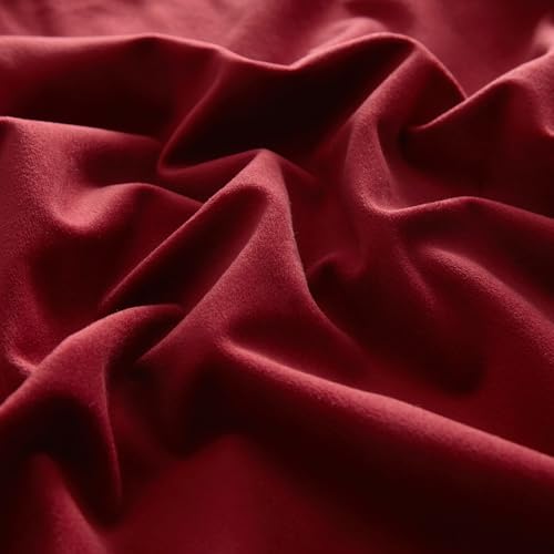 Image of JUSPURBET 28x28 Decorative Velvet Throw Pillow Covers Set of 2,Burgundy | Cozy Soft Euro Cushion Covers Cases with Hidden Zipper for Couch Sofa Bed Living Room Bedroom Christmas Decor