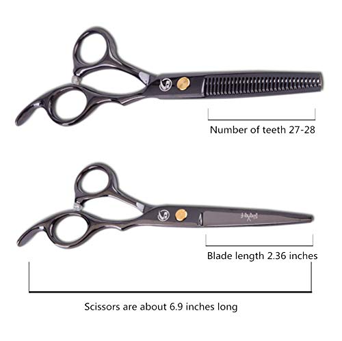 Ciseaux de coupe professionnels, ciseaux à cheveux 6,7 pouces, kit coiffure avec peigne - 4
