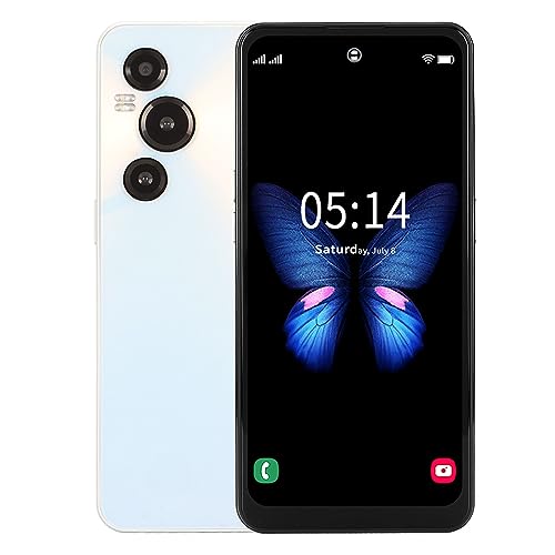 Olåst Smartphone 8GB RAM 256GB ROM 6.53 Tum Vit med Dual Band WiFi