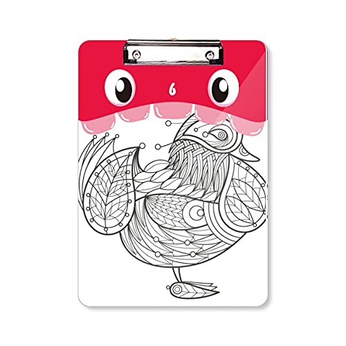 Bloc-notes d'apprentissage A4 pour révisions et bureau motif oiseaux
