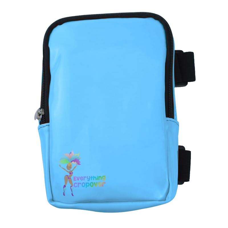 Holographic Thigh Bag, Leg Harness for Women, Outdoor Waist Bag, Carnival, Hiking, Travel, Bum Bag with Adjustable Straps, Blue (Light Blue), standard size, Regular thigh pocket