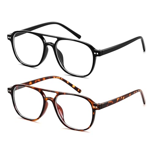 Image of FEISEDY Blue Light Blocking Glasses Women Men Square Computer Lightweight Pilot Glasses Anti Eyestrain & UV Glare B0141