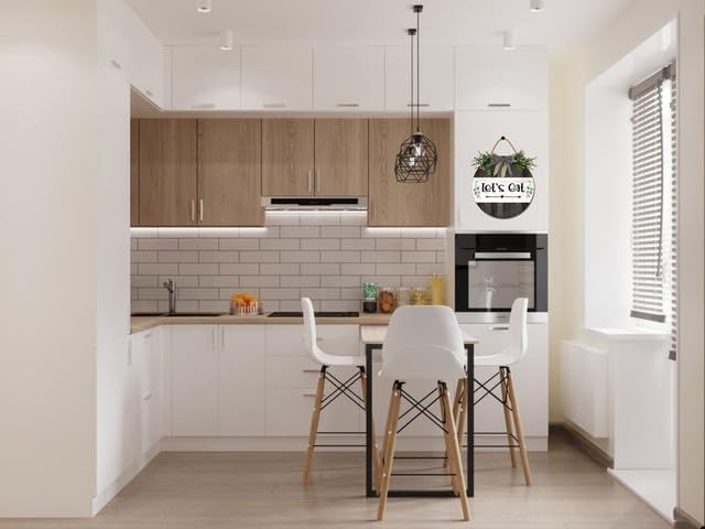 Miniatura 3 de Bidesign The Kitchen Is The Heart Of The Home - Decoración de cocina rústica, decoración de pared de cocina rústica, letrero redondo de madera para