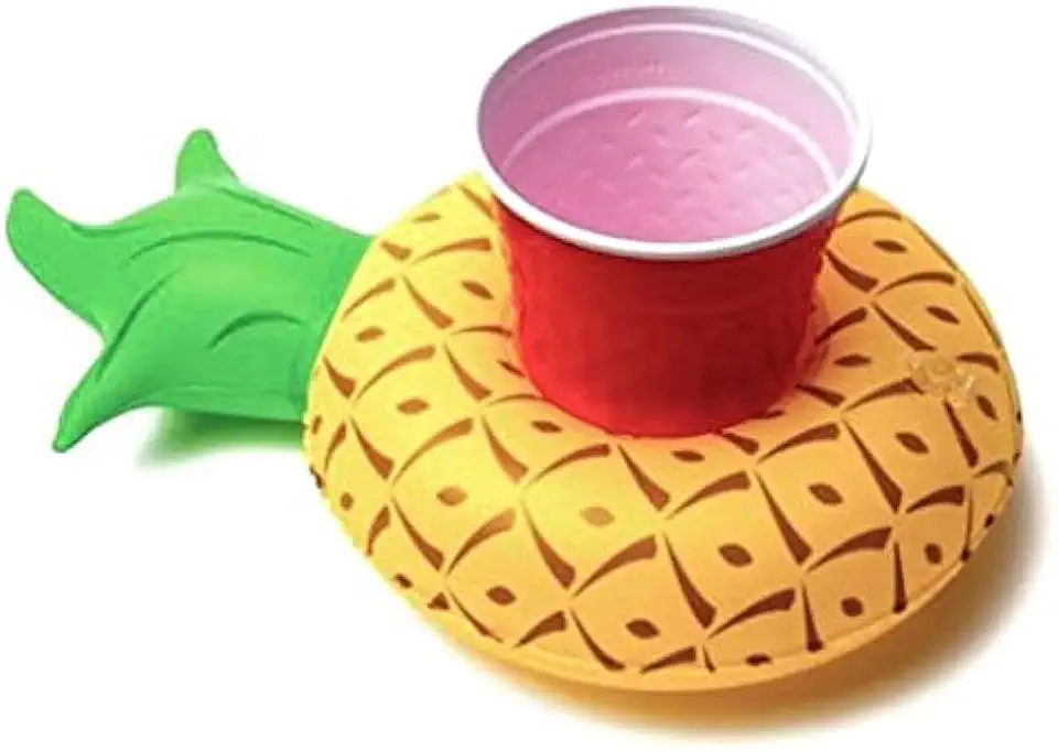 Bóia Inflável De Piscina Porta Copo Latinha - Abacaxi