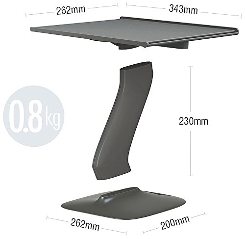 Portable Laptop Stand For Desk And Car. A Creative Space Saving Ergonomic Adjustable Laptop Computer Table, Support Holder, Riser, Rest, Or Tray (Black Color) #TOP5