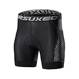 ARSUXEO Mens Cycling Shorts 5D Gel Padded Mountain Bike Undershorts for Men Cycle Liner U06 Grey L - Image 3