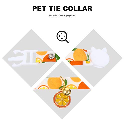 Coleira de fivela de segurança ajustável de sino de frutas para gatos de estimação (estilo aleatório