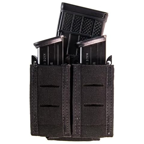 High Speed Gear® - Duty Double Pistol Taco® MOLLE Mag Pouch, Police Gear & Military Gear, Tactical Magazine Pouch for Professionals (Black) Cover