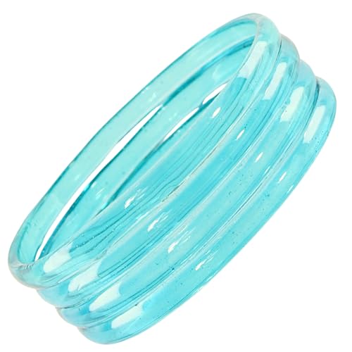 Image of STYOLLO Viral Jelly Plain Transparent Glass Kada Set For Women & Girls | Kanch Kada For Girls | Daily Ethnic Traditional Jewelry | Glossy Classic Fashion Kangan For Wedding, Festive & Parties - Set Of 4