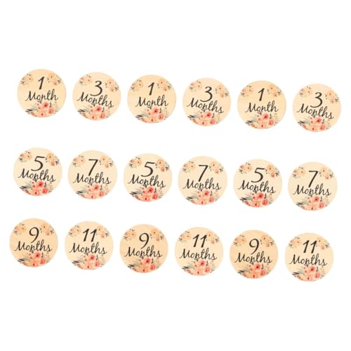 Cartes de jalons mensuelles en bois pour bébé, disques étapes naturels et accessoires photo nouveau-né