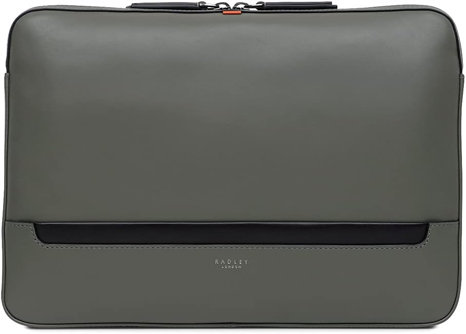 Radley ‘Cannon street’ leather laptop sleeve case 13″ dark green BigaMart