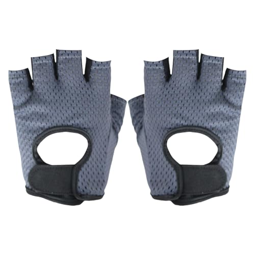 TQUXNGA Guantes de fitness antideslizantes con agarre de silicona transpirable para hombres y mujeres, ideales para levantamiento de pesas