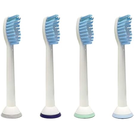 Amazon フィリップス 電動歯ブラシ用 Hx6054 互換替えブラシ 4本セット センシティブ Hx6054 01 スタンダードサイズ Skyeris製 Skyeris 替えブラシ