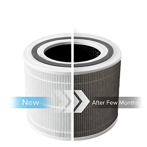 LEVOIT Air Purifier Replacement Filter, 3in1 True HEPA, High