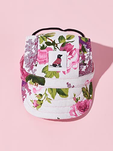 Qwinee Dog Baseball Cap Puppy Visor Cap Sun Protection Hats With Ear Holes And Adjustable Neck Strap For Small Medium Dogs Cats Kitten Light Pink M #TOP2