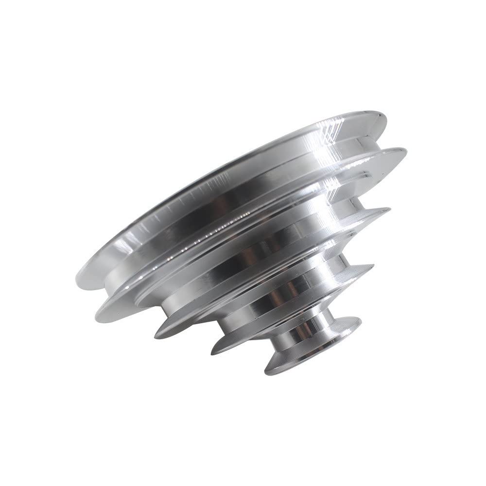 4 Pasos A Tipo V Cinturón Pulley Polea 130mm Diámetro Exterior Polea de Aluminio 16 mm Bore Interno de 5 mm Polea de cinturón V