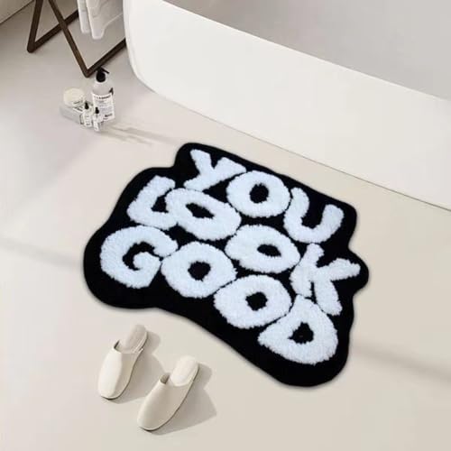 Bathroom Rug Mat 25"x21" Soft Absorbent Microfiber Bath Rugs,Non-Slip Rubber