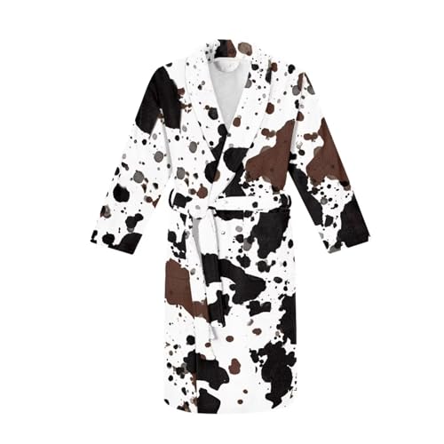 HUGS IDEA Ultra Soft Bathrobe for Adult Men Boys Long Sleeve Warm Plush Microfiber Thick Robes with Pockets3