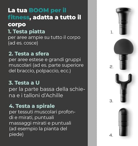 Beurer Antelope BOOM Pistola per Massaggio Muscolare compatta con 4 accessori, Massaggiatore Muscolare per relax e rigenerazione dei muscoli e il massaggio dei trigger points, 5 livelli - Immagine 5