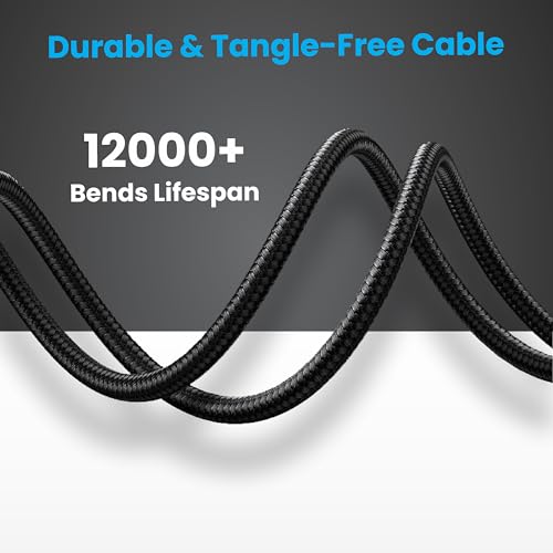 Image of ProDot Type A To C 65W Unbreakable Fast Charging Cable 3A, Premium Nylon Data Cable, 1.5 Meter, 480 Mbps Data Transfer, Quick & Rapid Charge Compatible With USB-C Devices (Black)