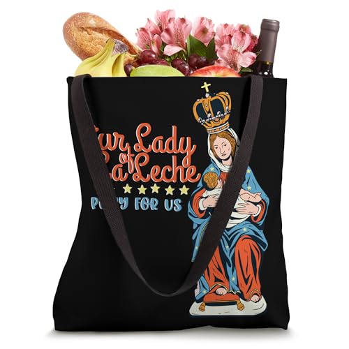 Bolso tote católico para nuevas mamás con la Virgen de La Leche miniatura 4