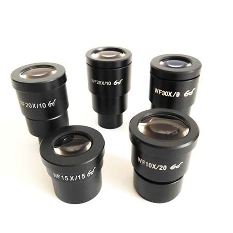 Microscope WF10X 15X 20X Wf25x WF30X 20mm 10mm 9mm Optical Glass Microscope Eyepiece Lens Mounting Size 30mm(2pcs WF25X)