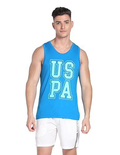 Image of U.S. Polo ASSN. Men's IYBD Brand Print Cotton Vest - Pack of 1