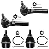 Detroit Axle - 4pc Front Suspension Kit for Dodge Journey Avenger Chrysler 200 Sebring 2 Outer Tie Rods 2 Lower Ball Joints Replacement