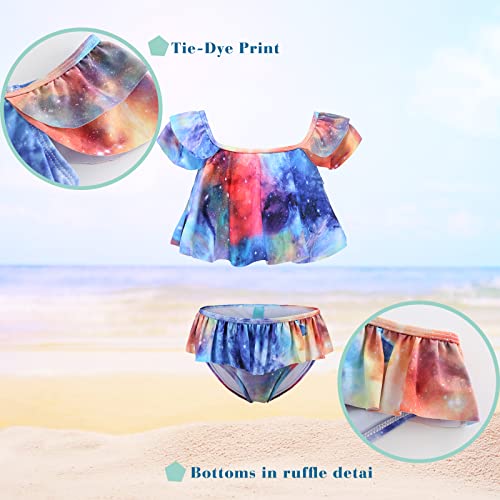 Image of Girls Two Piece Swimsuits Bikini Bathing Suit for Kids Hawaiian Swimwear Set 3-16 Years