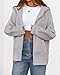BTFBM Hoodies for Women Zip Up jacket Drawstring Spring Fashion 2026 Trendy Long Sleeve Sweatshirt Clothing Outfits(Grey, Large)