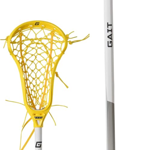 City Sports Gait Air 2 D Women's Lacrosse Stick - Enhance Defensive Skills with Ball Dislodgement Technology and Quick-Release Scoop (Yellow)