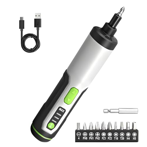 El juego de destornilladores eléctricos incluye 10 puntas y varilla de extensión para reparación del hogar, montaje de muebles, manualidades, trabajo, herramienta de montaje de muebles