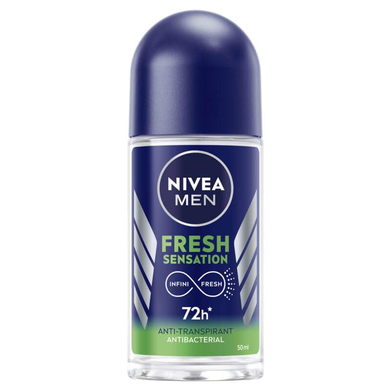 NIVEA MEN Fresh Sensation Deodorant Roller, 1 x 50 ml, Deodorant für Herren, Frische 72 h, Anti-Transpirant mit langanhaltendem Duft mit der einzigartigen INFINIFRESH Formel